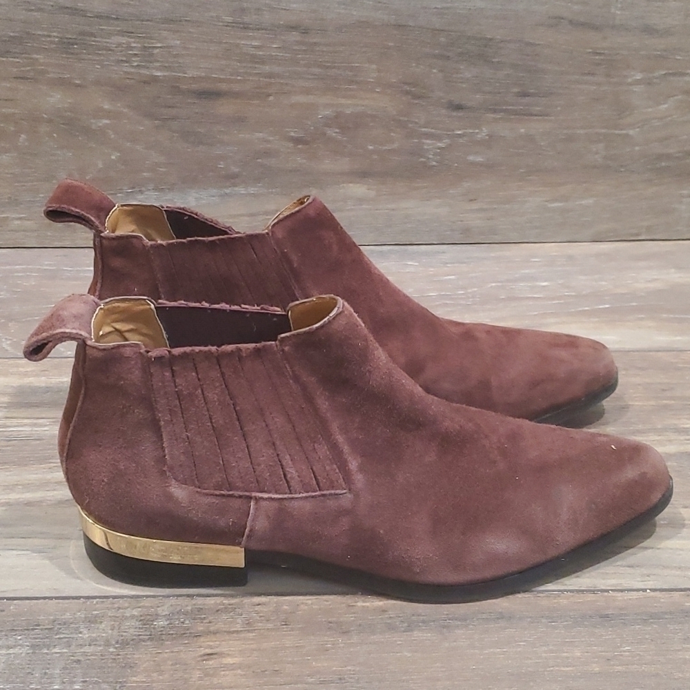 Zara women Suede ankle boots sz US8 - Picture 3 of 12